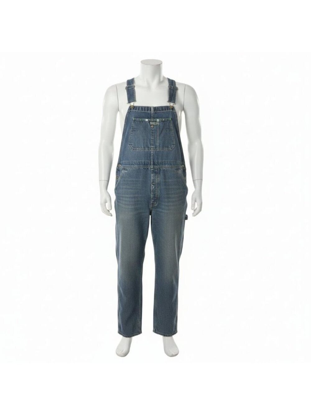 Men's Liberty Blue Denim Bib Overalls, Size 40 x 30- ITEM #2471A
